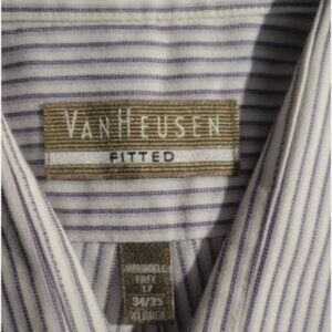 Van Heusen Men's Fitted Dress Shirt 34/35 XL Winkle Free